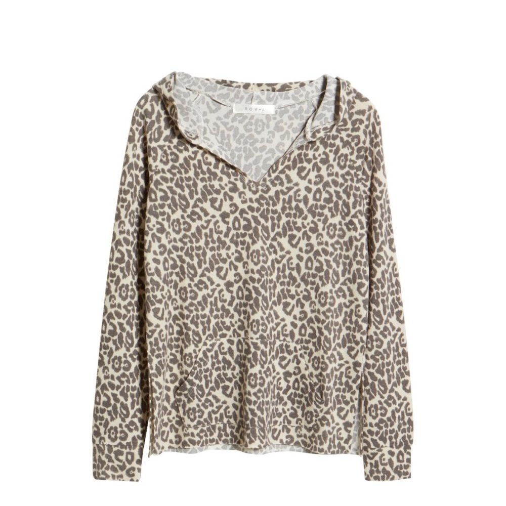 NWT Leopard Print Lounge Pullover from Nordstrom. Part of a set with joggers.